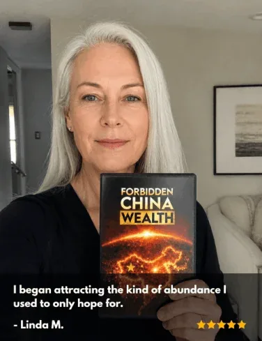 Forbidden China Wealth listener Linda holding the program