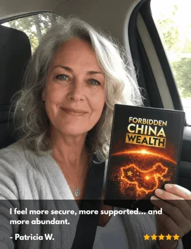 Forbidden China Wealth listener Patricia holding the program